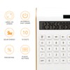 Gold Calculator, 10 Digits Solar Battery Basic, Dual Powered Desktop