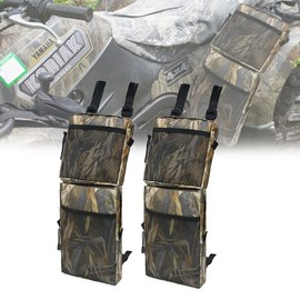 FCOUIID ATV Fender Bags - Motorcycle Rear Tank Saddle Cargo Tool Storage Hunting Organizer for Snowmobile UTV Dirt Bike, 2 PCS (Camouflage)