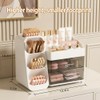 Large Capacity Makeup Organizer Countertop with Makeup Brush Holder for