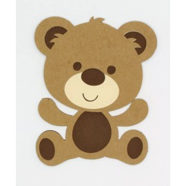 Cute Teddy Bear Die Cut Paper Scrapbook Embellishment Cardstock