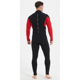 Aunua Wetsuits Men 5mm Back Zip Fullsuit Superstretch Neoprene GBS Seams Surfing Wetsuit(6051-2XL)