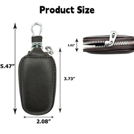 QKWL Car Key Case, Key Fob Protector, Key Fob Holder, Key Fob Holder Case, Anti-Scratch and Wear-Resistant, Strong Anti-Oxidation, Suitable for Most Car Keys (Brown)