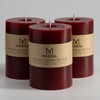 MOZEAL 3" x 4" Hand-Poured Unscented Candle,Dripless Pillar Candle Set