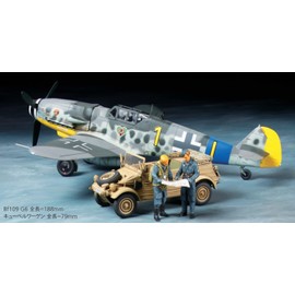 TAMIYA 25204 1:48 German BF109 G-6 & Kübelwagen 82 Model Kit, Plastic Kit, Assembly Kit, Detailed Replica