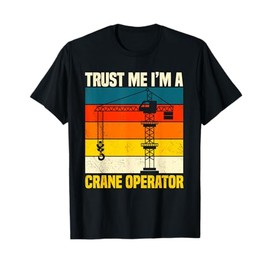 Crane Operator Retro Vintage Construction Tower Equipment T-Shirt