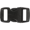 Click Clasp, W: 15 mm, black, 4pcs