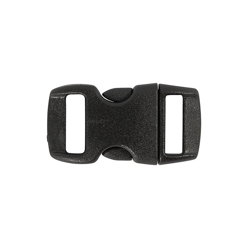 Click Clasp, W: 15 mm, black, 4pcs
