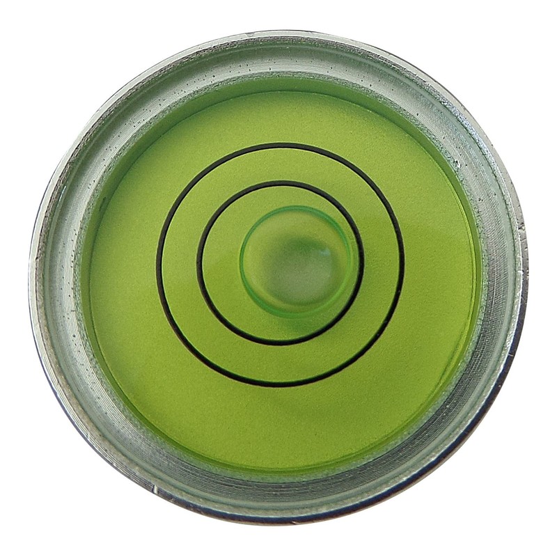 Small Metal Round Circular Bulls Eye Spirit Bubble Level (Green