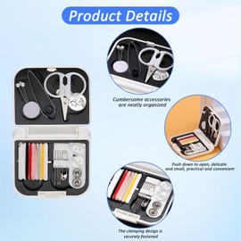 Debbery Mini Sewing Kit, Compact Household Essentials for Both Travel and Home Emergencies. Sewing Accessories with Scissors, Assorted Needles, Multi Colored Threads, and Essential Buttons