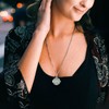 INFUSEU Aromatherapy Necklaces for Women Essential Oil Diffuser Jewelry Lava