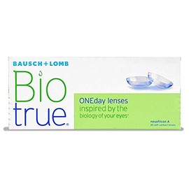 Biotrue, ONEday, clear, 30, BC 8.6 millimeters, DIA 14.2 millimeters, -5.0 diopters