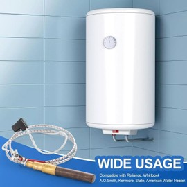 GOLICC 21" Thermopile for Water Heater Compatible with 100112328, 750mV Thermocouple Replacement for Reliance, Whirlpool, A.O.Smith, Kenmore, American - Replaces 6911197, 9007872005, 100094024