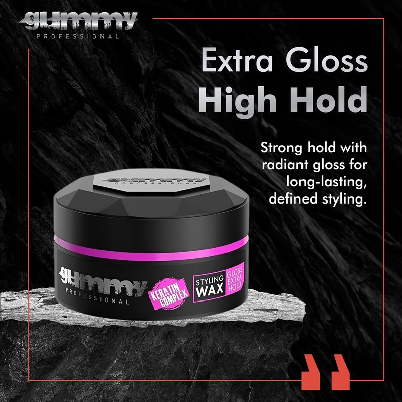 Gummy Professional Styling Hair Wax - Extra Gloss High Hold