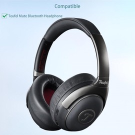 Teufel Mute BT Ohrpolster Ersatz Kompatibel mit Teufel Mute BT, Teufel Mute Bluetooth Kopfhörer Ohrpolstern Kissen (Proteinleder/Memory-Schaum)