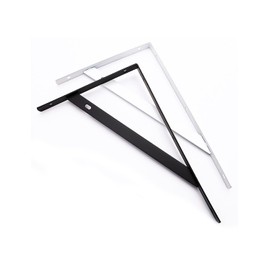 Autuwintor 10 Pcs Heavy Duty Black Steel L Shaped Shelf Brackets - Wall Mount, 6 Inch - 10 Pack