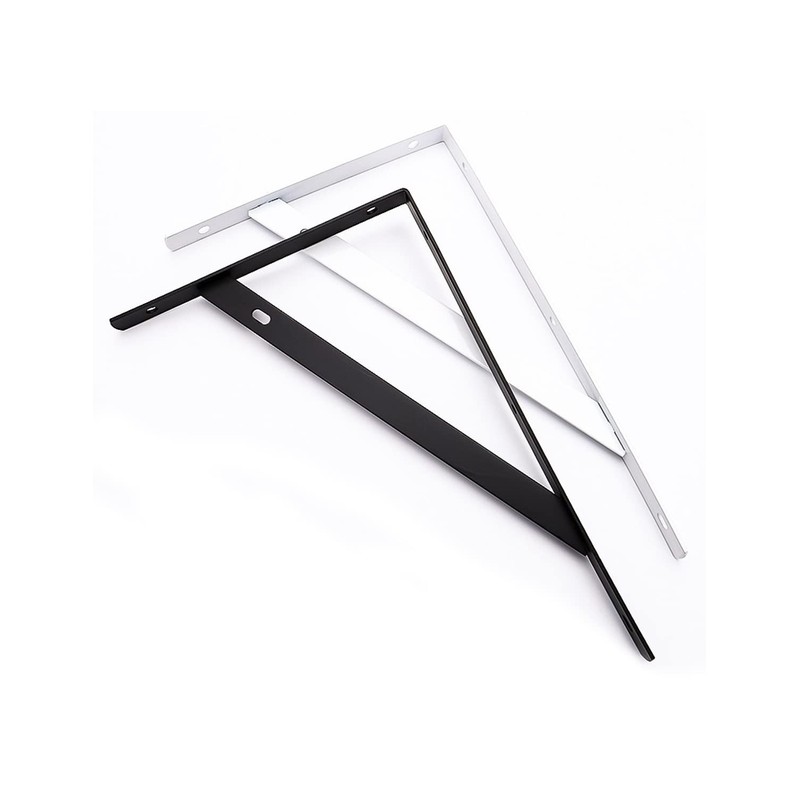 Autuwintor 10 Pcs Heavy Duty Black Steel L Shaped Shelf