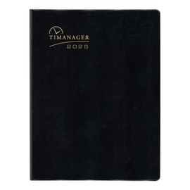 Blueline® 2025 Timanager® Planifi-Action® Weekly/Monthly Planner, Appointment Book, 13 Months, December to December, Twin-Wire Binding, 11" x 8.5", Black, English (C5930.81T-25)