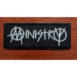 Handmade Ministry Band Patch Metal Rock Synthpop 80s Embroidered Patch Iron On 4" x 1.5"