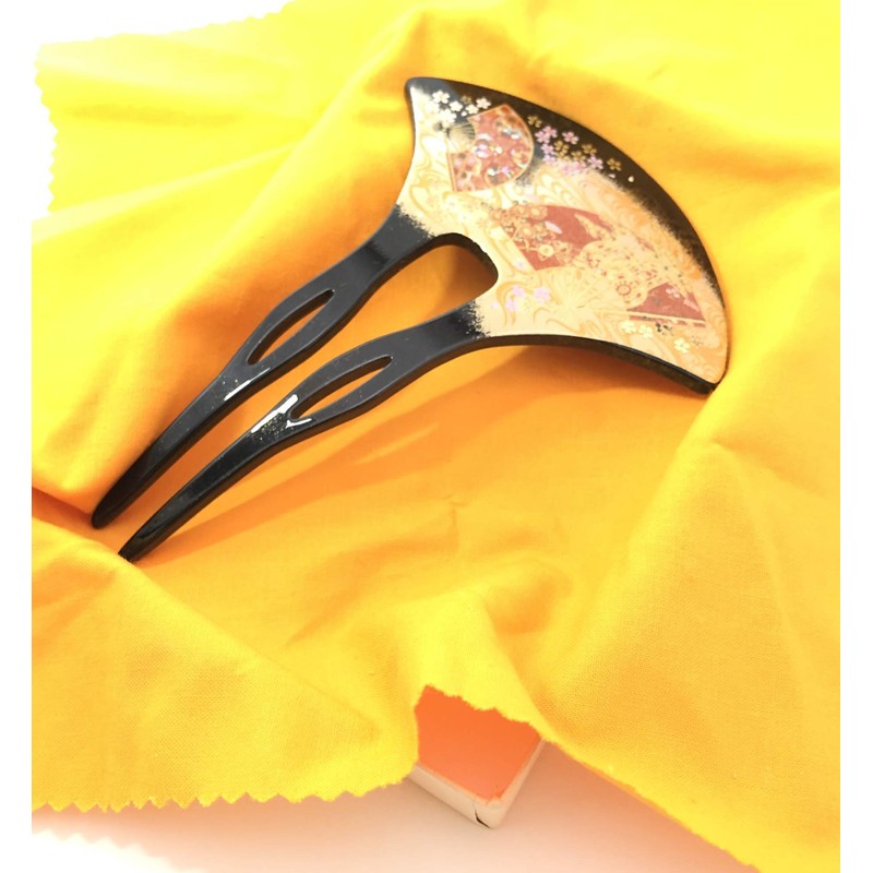 Maeju Lacquerware Lacquer Art Hairpin Kyoto Elegance (B) 4X-137
