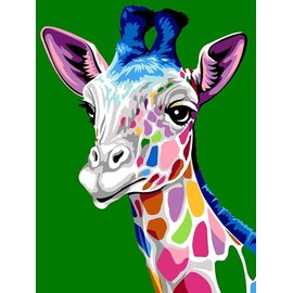 Wizardi Needlepoint Canvas for halfstitch Without Yarn The Spots of The Giraffe MRC1531438 Margot de Paris