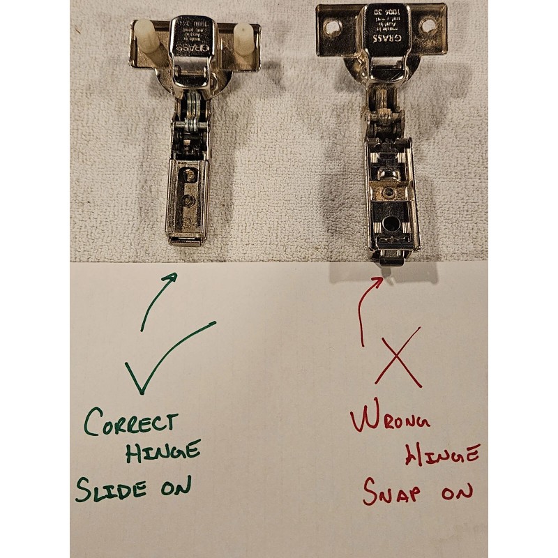 Grass 1000-344 Cabinet Door Hinge 100deg overlay slide on NEW