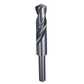 sourcing map 20.5mm Drill Bit 1/2" Reduced Shank Round 4341 High Speed Steel Nitriding Black 118° Standard Point for Plastic Wood Copper Aluminum Iron Medium Soft Metal