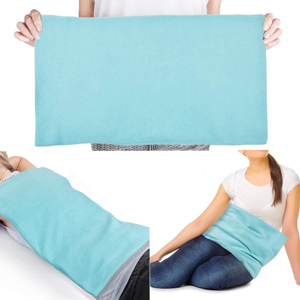 Oversized Gel Ice Pack with Soft Fabric Cover, 12" x 21" Extra Large Cold Pack for Back Injuries Pain Relief, Reusable Flexible Cold Compress Physical Therapy for Shoulder Spine Hip Knee Swelling