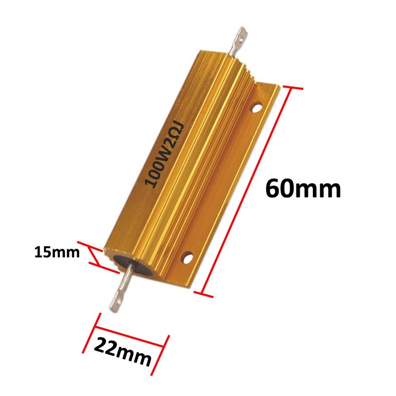 Mdurian 2 x 100 W 2 Ohm 5% Aluminium Housing