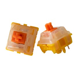 kakiwutj Gateron EF Curry Switches for Mechanical Keyboard 5 pin Linear Swithes Pre-Lubed Factory 50g Keyboard Switch 15mm Spring (70pcs)