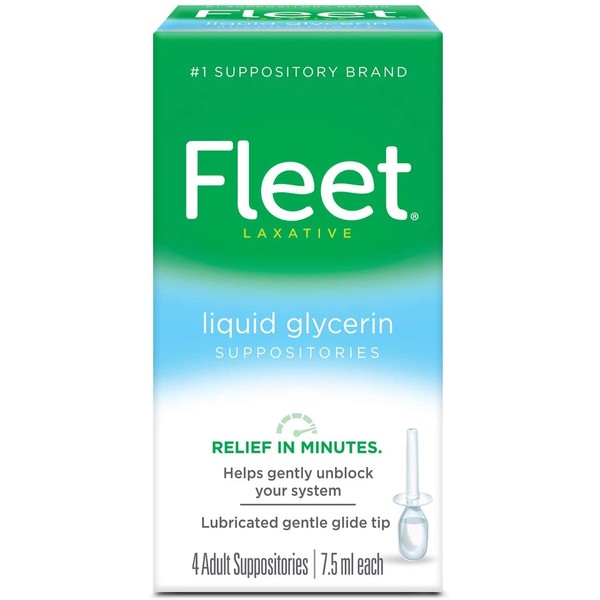 Fleet Liquid Glycerin Suppositories 4 ea (Pack of 24)