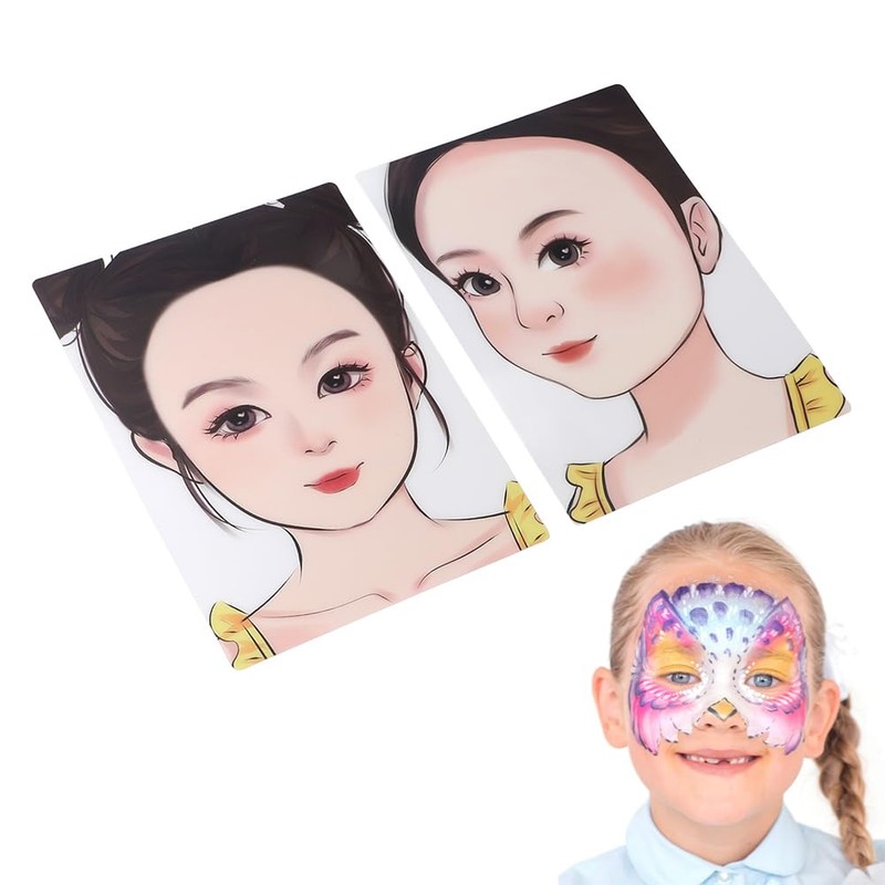 Lwuey Face Painting Exercise Board, Face Make-Up Stencil Make Up