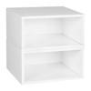 Niche Cubo Storage Set 2 Half Size Cubes, White Wood