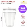 CHEF ROYALE 50x16oz Clear PET Cups with Flat Lids -