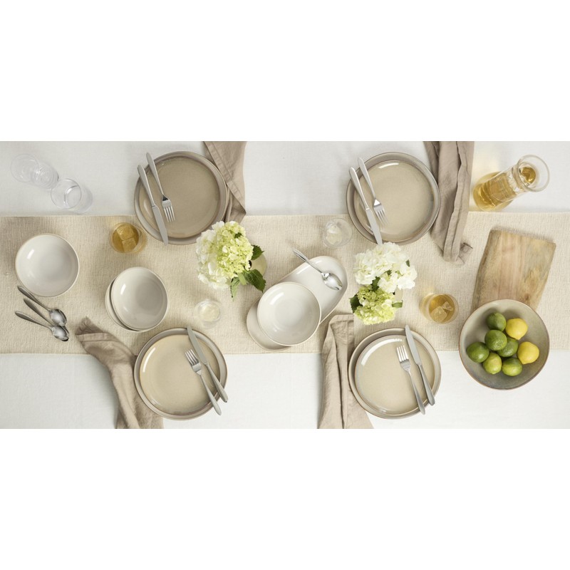 Oneida 897209 Organic Shades 2-Piece Serving Set, Oatmeal