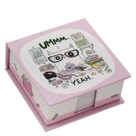 Enesco Cats at Work by Kathy Weller Ummm Yeah Memo Cube, 1.5"