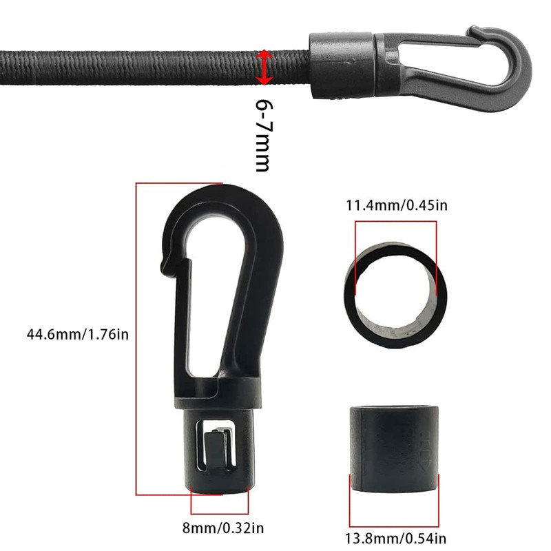 1/4" x 25' Elastic Bungee Shock Cord - Kayak Stretch