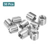 sourcing map 30Pcs Threaded Inserts, M4-0.7x6 & M6-1x6 Stainless Steel