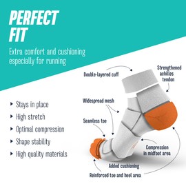 INCYLENCE Running Socks for Men and Women with Light Compression 1 Pair, Peaks Cyan Inferno