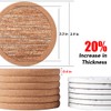 ZINCCO Drink Coasters, Absorbent Coaster (6 Pack), Cork Felt Coasters,