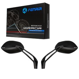 FENRIR CNC Aluminum Alloy Black Motorcycle Mirrors Side Mirror Universal Rear View Anti glare vibration resistant For M10/M8 Adventure Standard Dual Sport Naked Street Bike Cruiser Minimoto Scooter