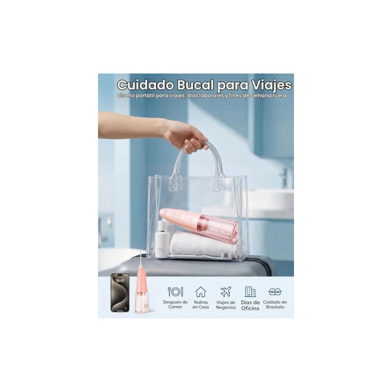 Onlyone - Irrigador bucal portátil Onlyone con 3 ajustes y