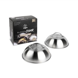 Moesta-BBQ 19249 BurgerCover Set of 2 Melting Bell for Cheeseburgers - Melting and Cover for Grill and Teppanyaki