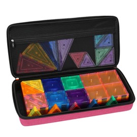 Aproca Hard Storage Travel Case for PicassoTiles 100/60 / 42 Piece Set Magnet Building Tiles (Red)
