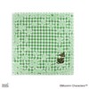 Moomin MOOMIN Checkered Flower Towel Handkerchief, Green, Packed in Packaging,