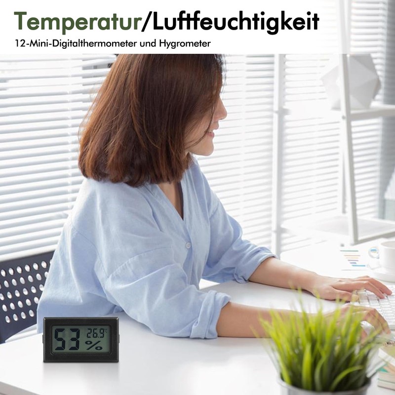 12 x Digital Thermometer Hygrometer Indoor Mini Room Thermometer Indoor