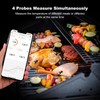 4 Probes Bluetooth Meat Thermometer Digital, Wireless Meat Thermometer for