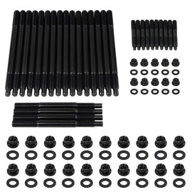 PQY 12-Point Cylinder Gasket Head Stud Bolts Nuts Kit Compatible with 97-03 Chevy LS1 LQ9 LS6 4.8L 5.3L 5.7L 6.0L Engines