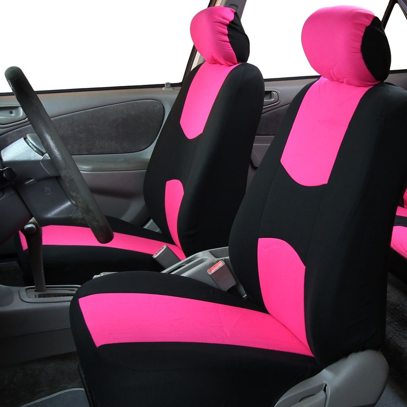 FH Group Flat Cloth Full Set Car Seat Covers Three
