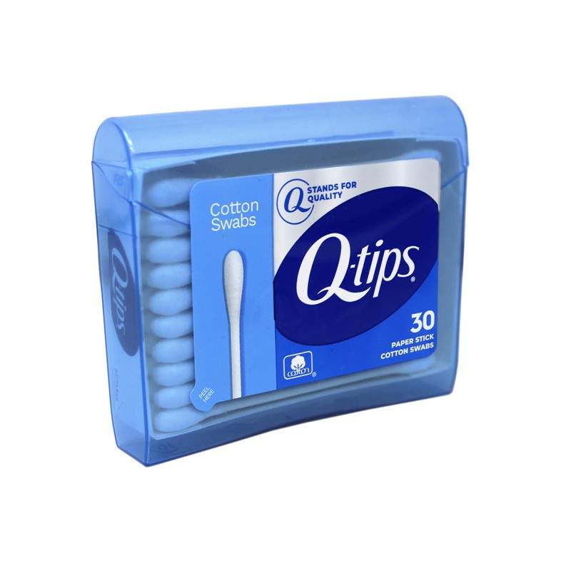 Q-tips Swabs Purse Pack 30 Each (Pack of 2)