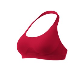 YEOREO SoftHue Women Halter Sports Bra Workout Seamless Padded Basic Bra Open Back Yoga Gym Crop Top Savvy Red-M